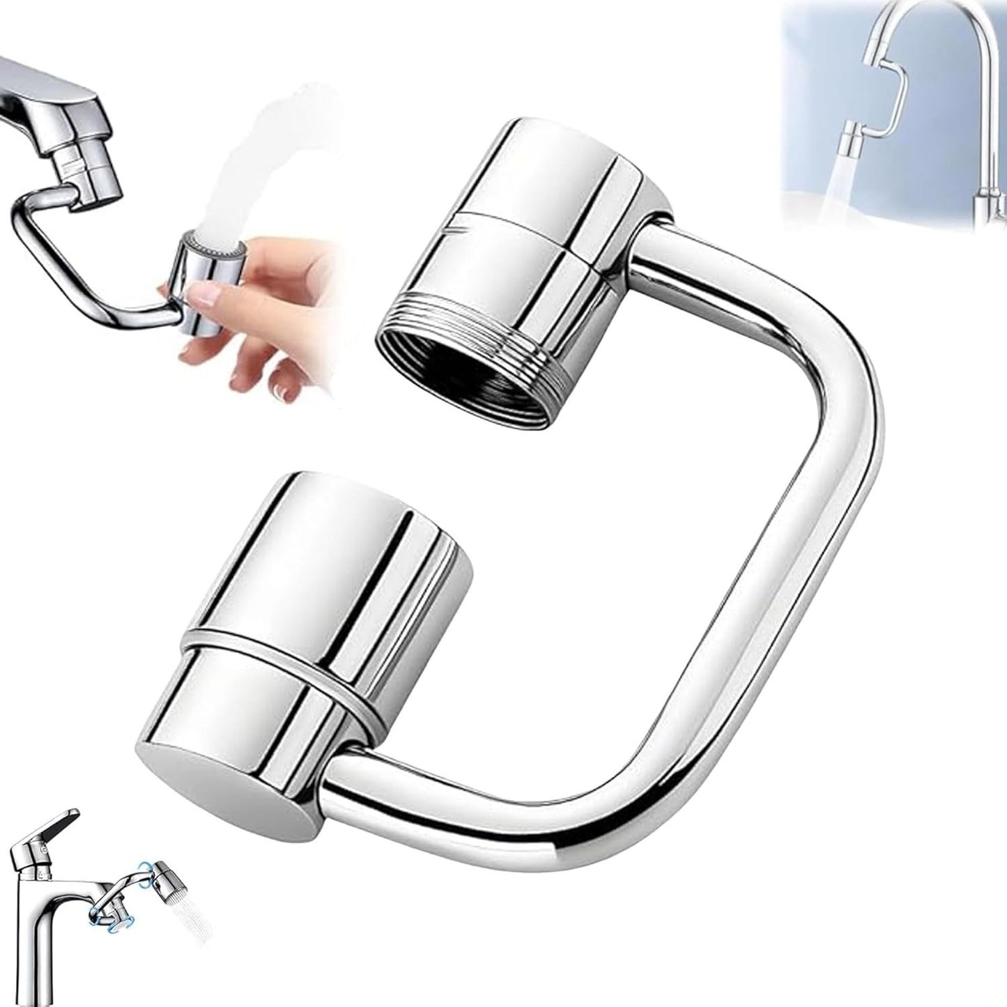 Upgrade Your Sink Experience with the 360° Rotating U Shaped Faucet Extender 🚰