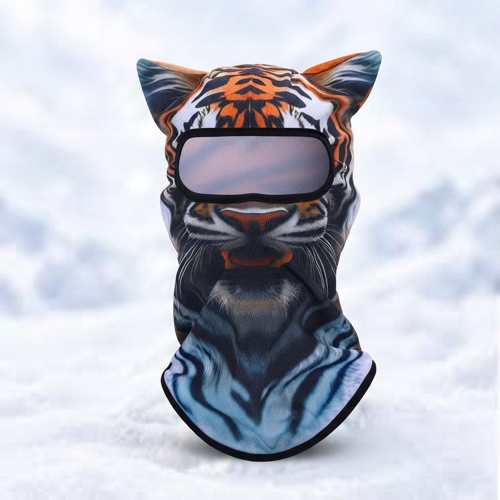 3D Cat Ski Mask with Ears โ Funny Windproof Balaclava for Skiing & Festivals