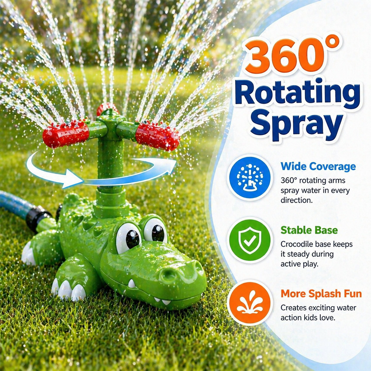 π¦ 4-in-1 Kids Crocodile Baseball Water Sprinkler T Ball Set & Water Ball Toy π¦