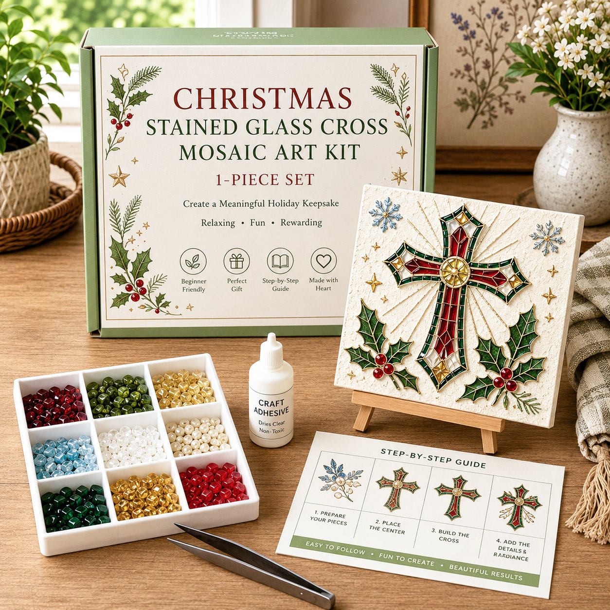 Faith-Inspired Sea Glass Art Kit – Beginner-Friendly
