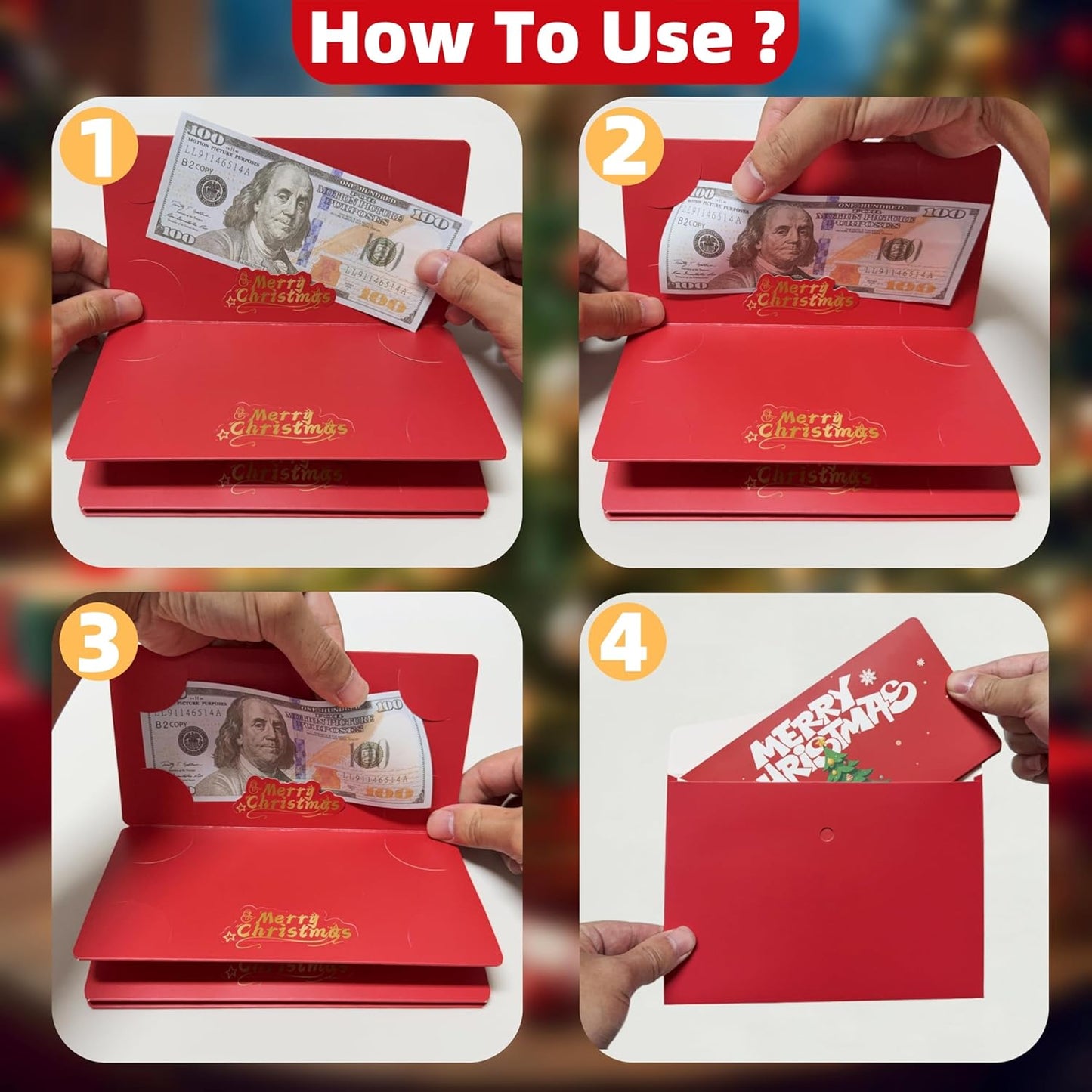 🏆Flash Sale⚡ 50K+ SOLD! 🎅💸Christmas Cash Gift Envelope– A creative way to give cash this Christmas!