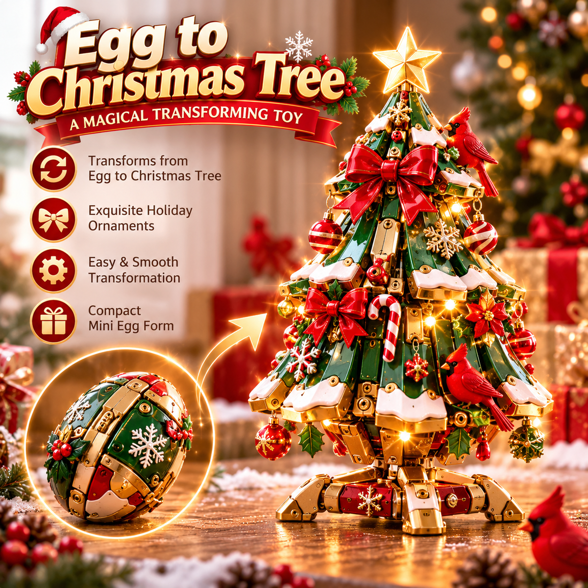 Transforming Egg-to-Christmas Tree Decor