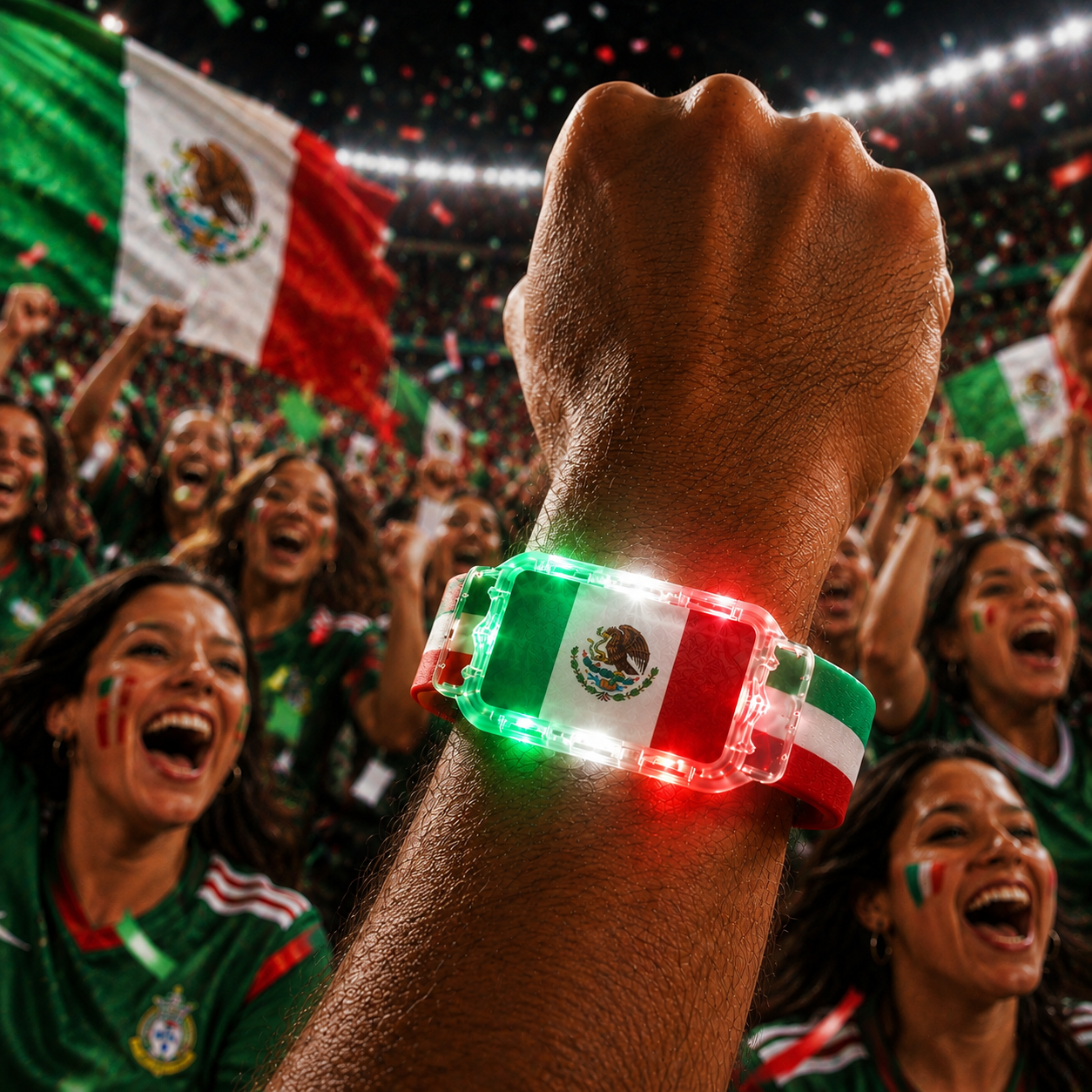 LED Flag Wristband for Game Day & Watch Parties