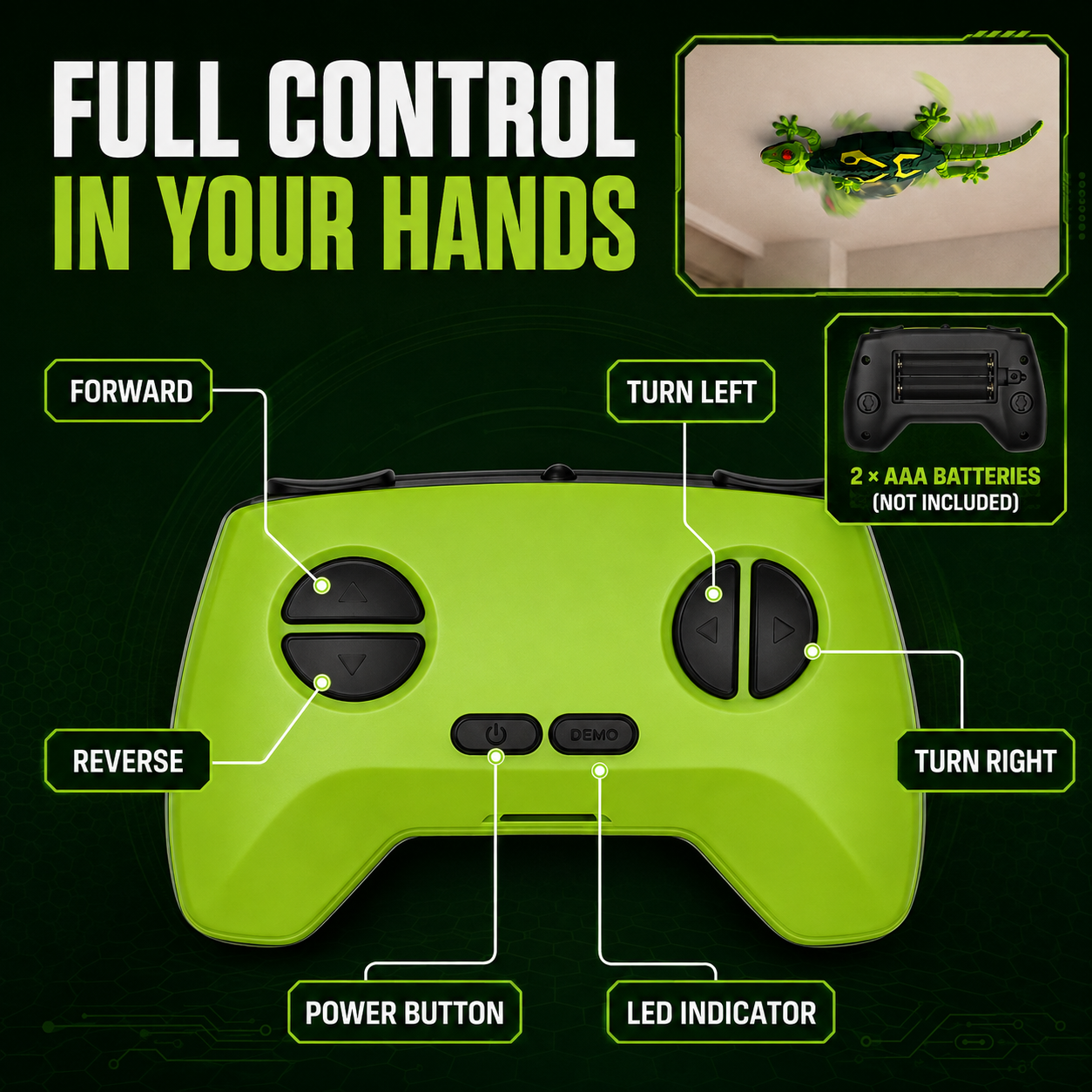 Wall-Climbing Remote Control Robotic Gecko