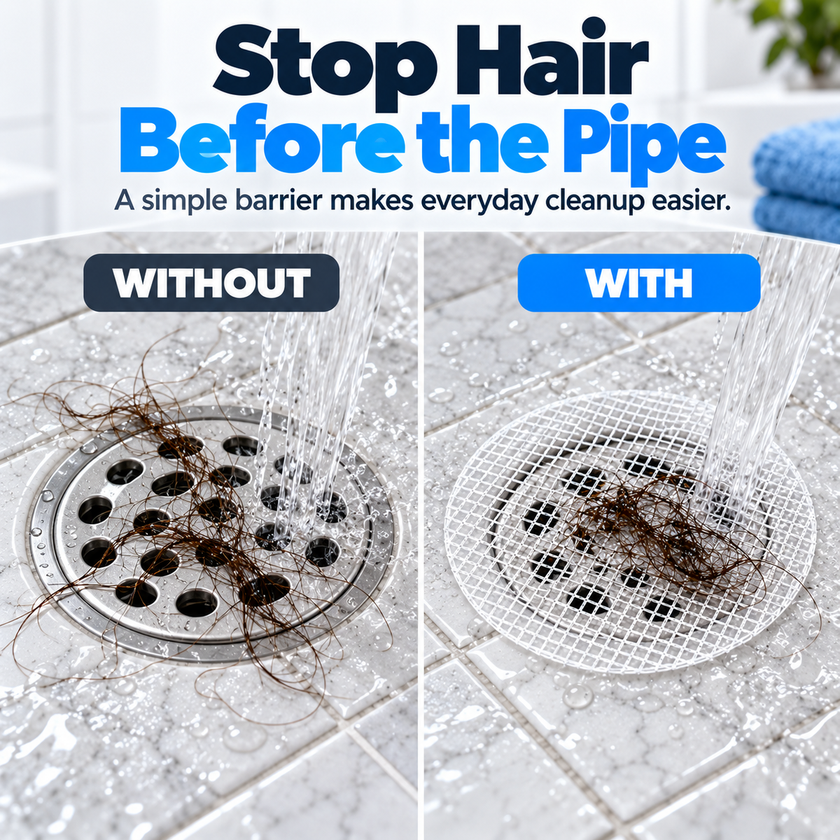Disposable Drain Hair Catcher β Stop Hair Before It Clogs Your Drain πΏπ