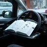 2-in-1 Car Steering Wheel Desk & Seat Gap Organizer Tray