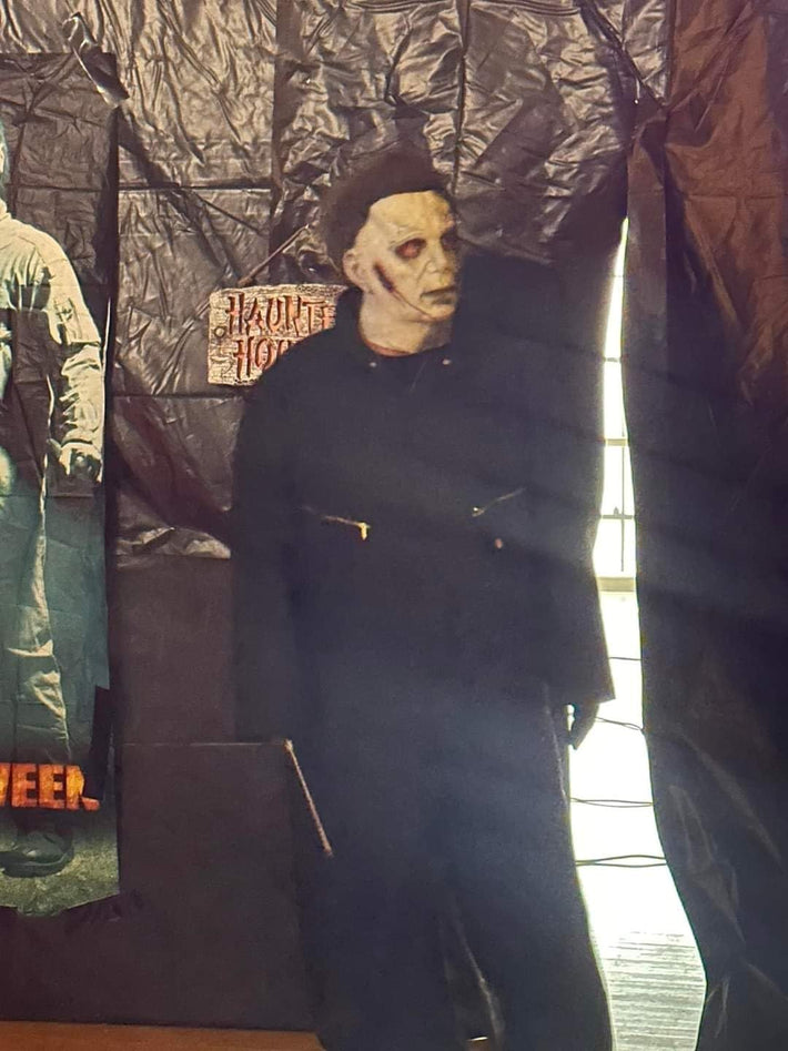 Party costume featuring character mask