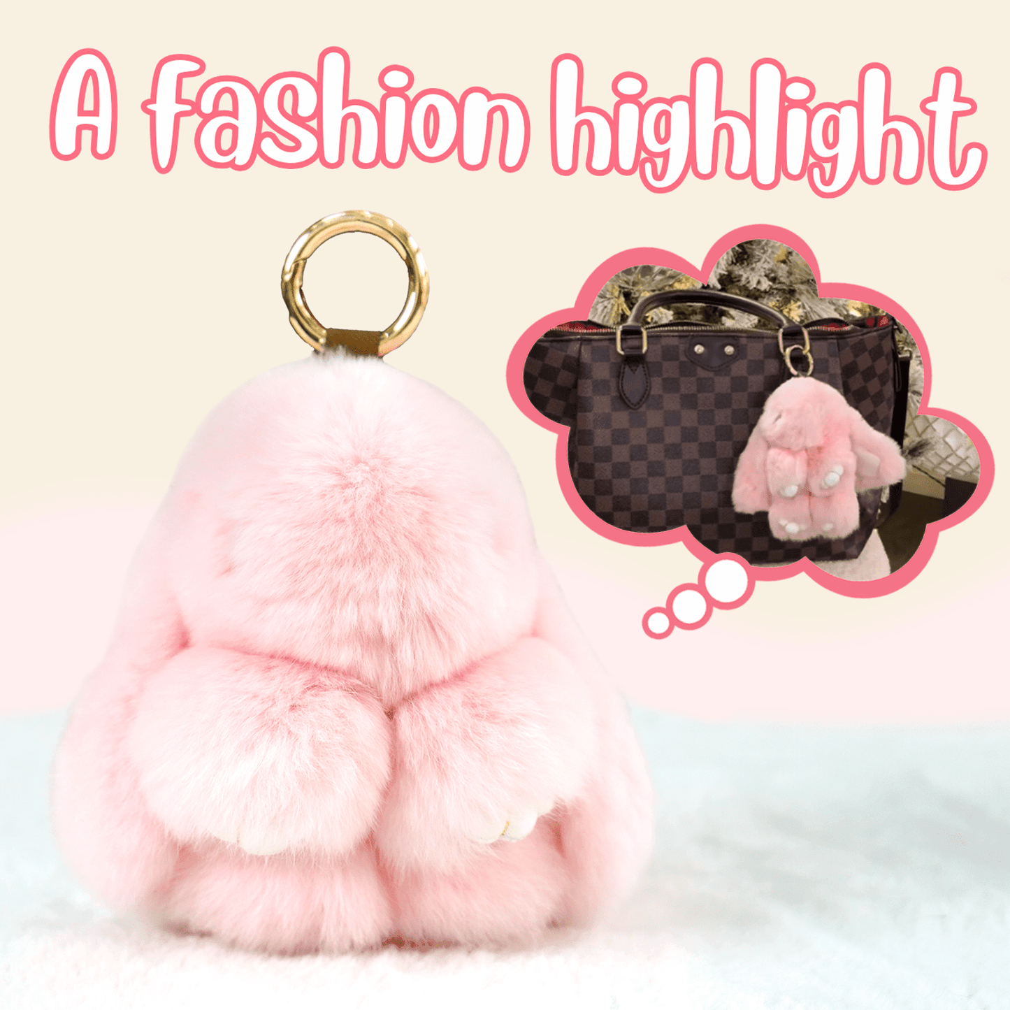Bunny Lulu | Handmade Plush Rabbit Keychain