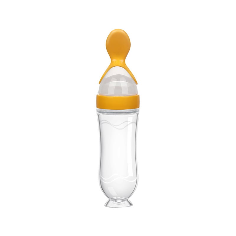 Baby Food Squeeze Spoon Feeder | 2-In-1 Silicone Feeding Bottle 👶