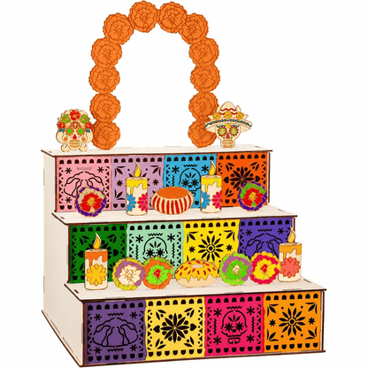 🏵️Day of the Dead Wooden Altar Display Set