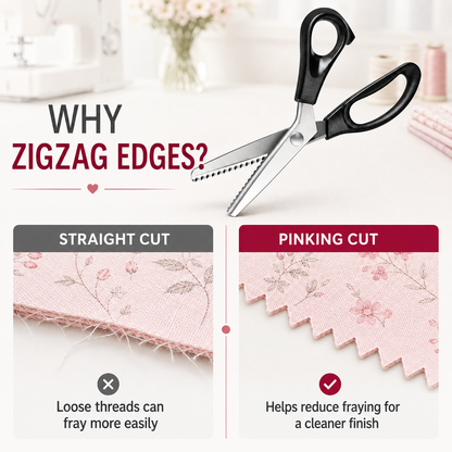 Stainless Steel Zig Zag Scissors with Serrated Teeth