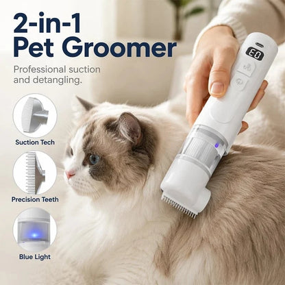 Electric Pet Grooming Comb – Suction & Detangling Tool