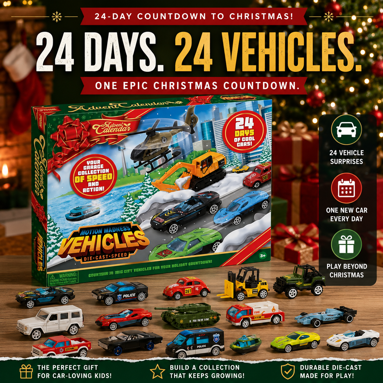 🔥 2026 Christmas Car Advent Calendar – 24 Surprises Before Christmas