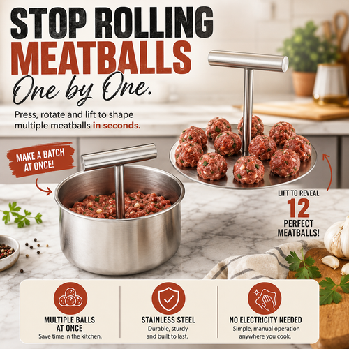 🍝Stainless Steel Meatball Press for Uniform Home‑Made Meatballs