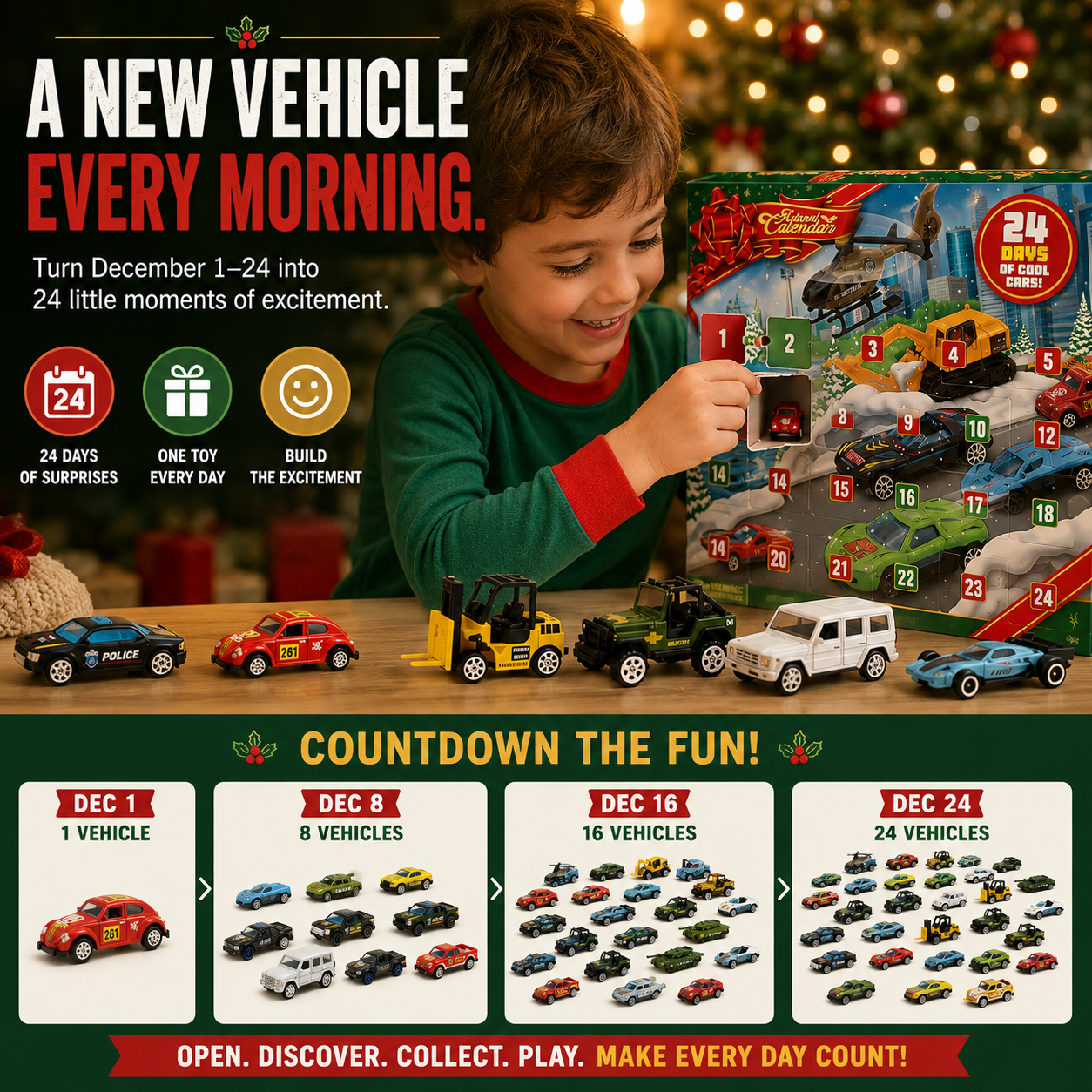 🔥 2026 Christmas Car Advent Calendar – 24 Surprises Before Christmas