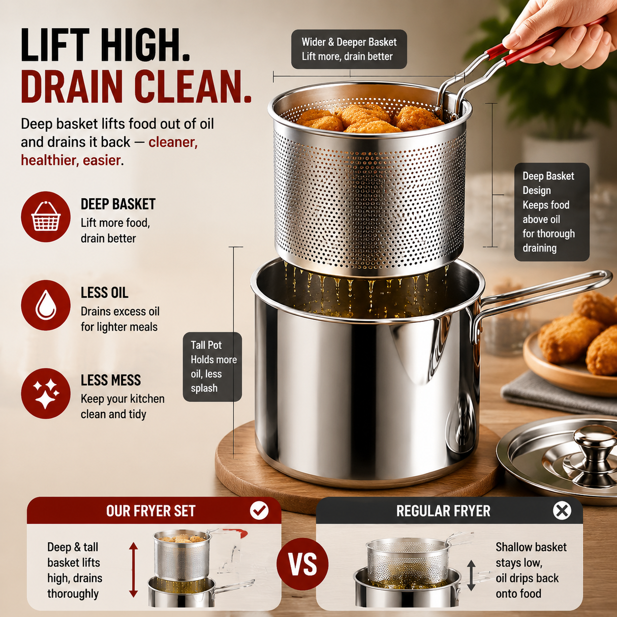 🍟 Personal Mini Deep Fryer Set