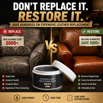 Leather & Vinyl Recoloring Balm Kit – Restore Faded Seats, Sofas & Shoes