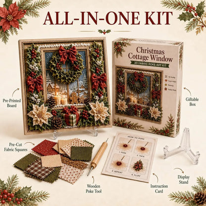 3D Christmas Fabric Poke Art Kit🖼️