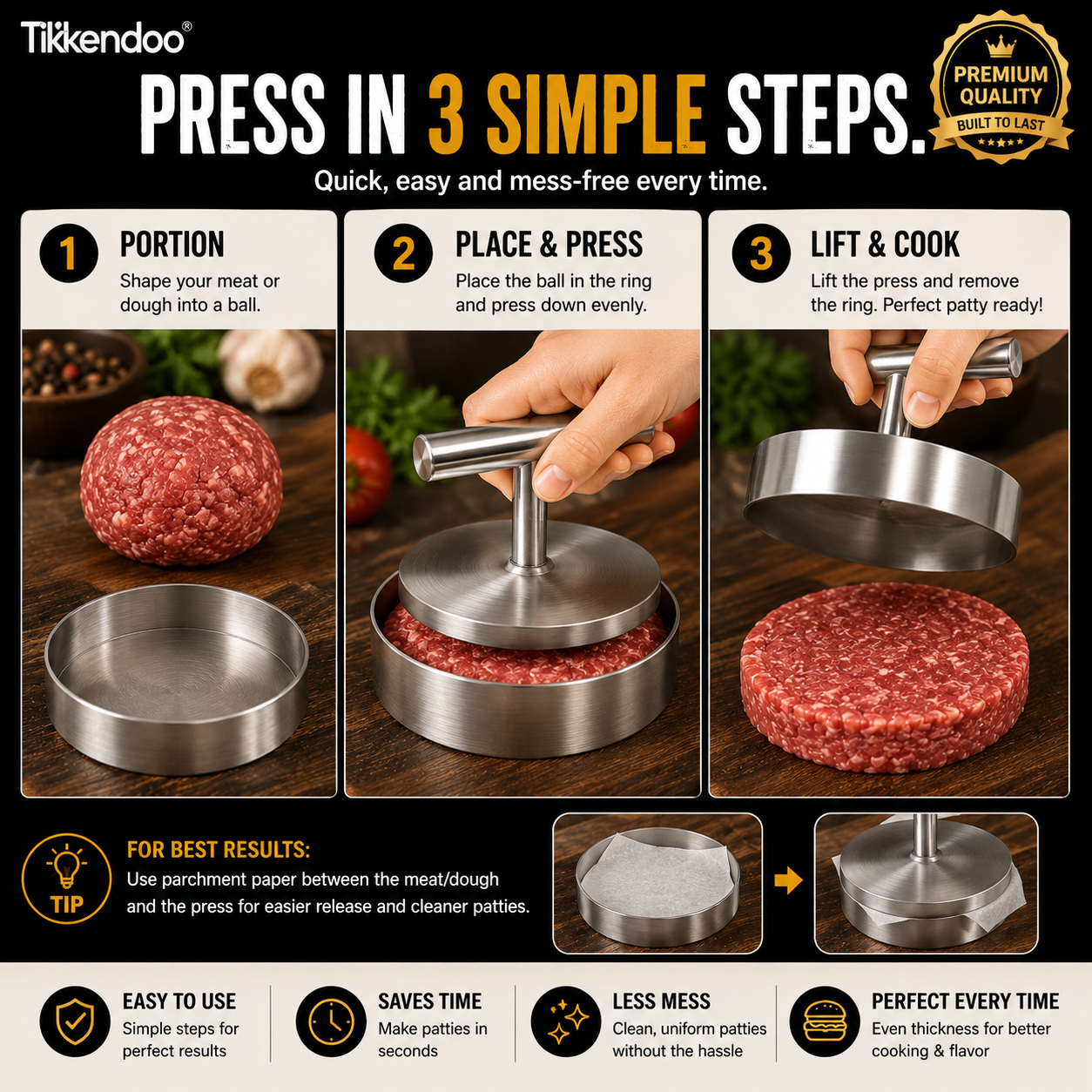 🍔 BBQ FAVORITE | Manual Burger Patty Press