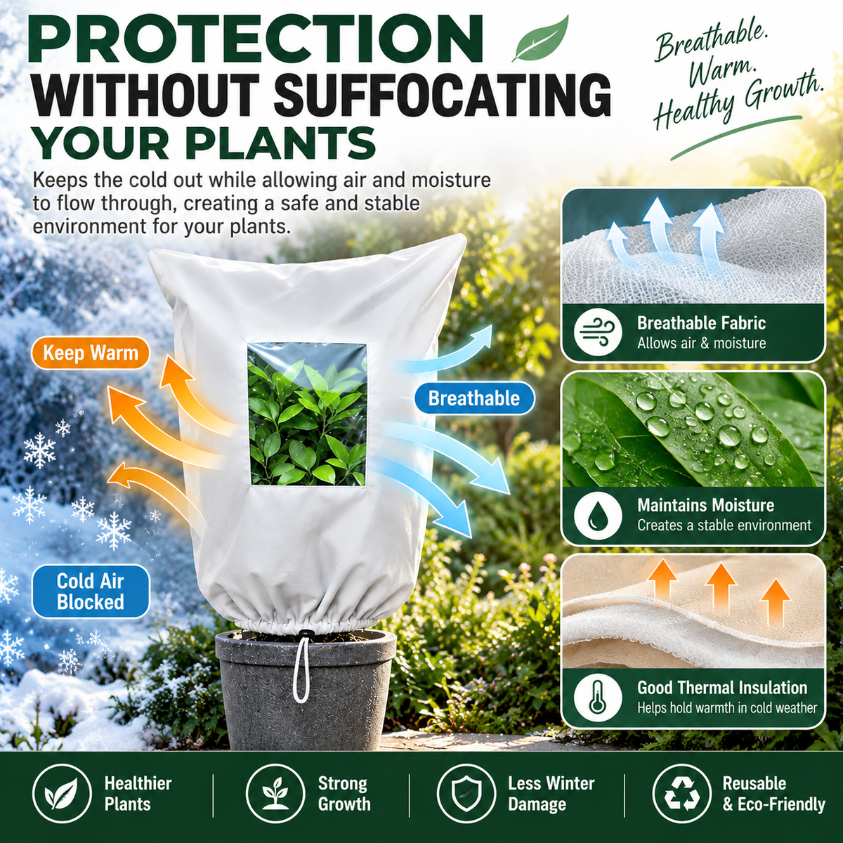 🌿 WINTER GARDEN ESSENTIAL | Reusable Plant Frost Protection Cover