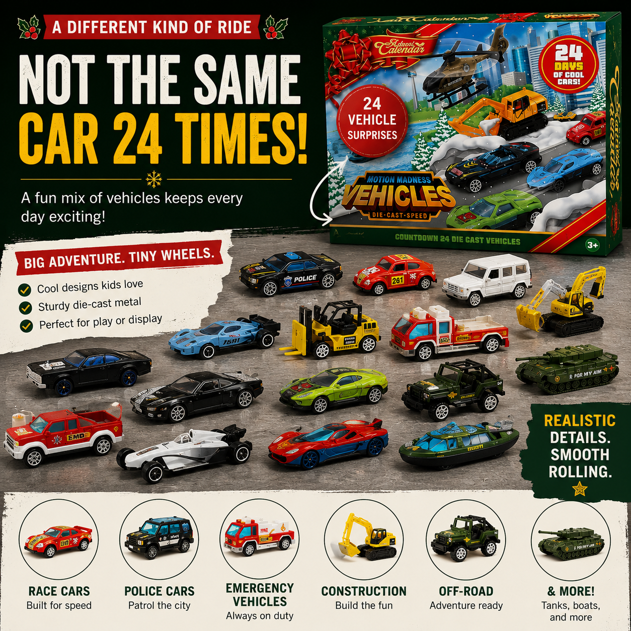🔥 2026 Christmas Car Advent Calendar – 24 Surprises Before Christmas