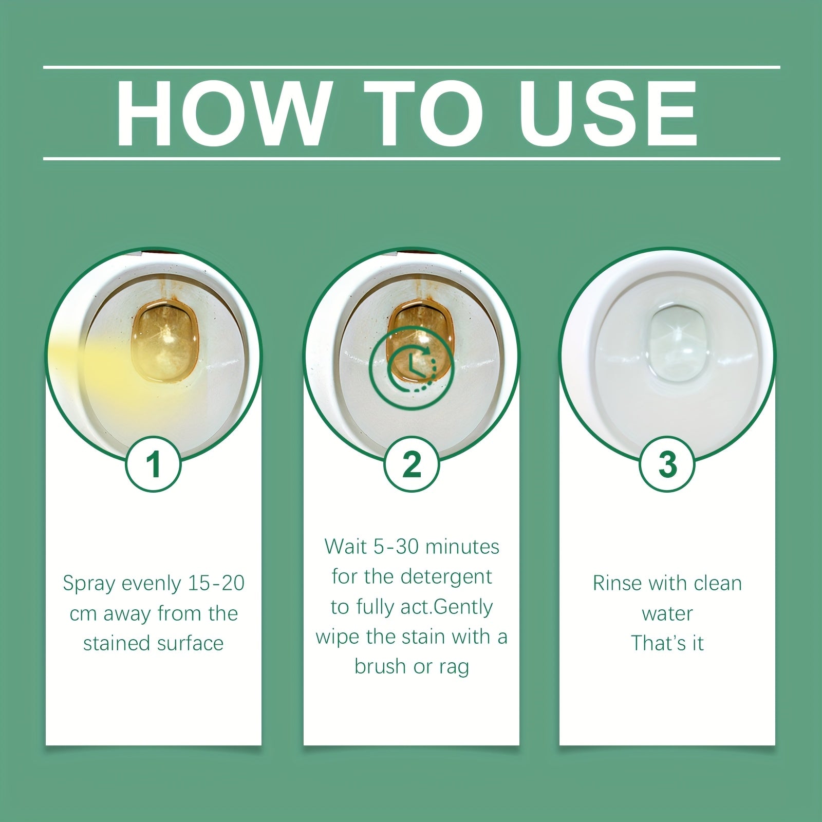Bathroom cleaner removing stubborn stains