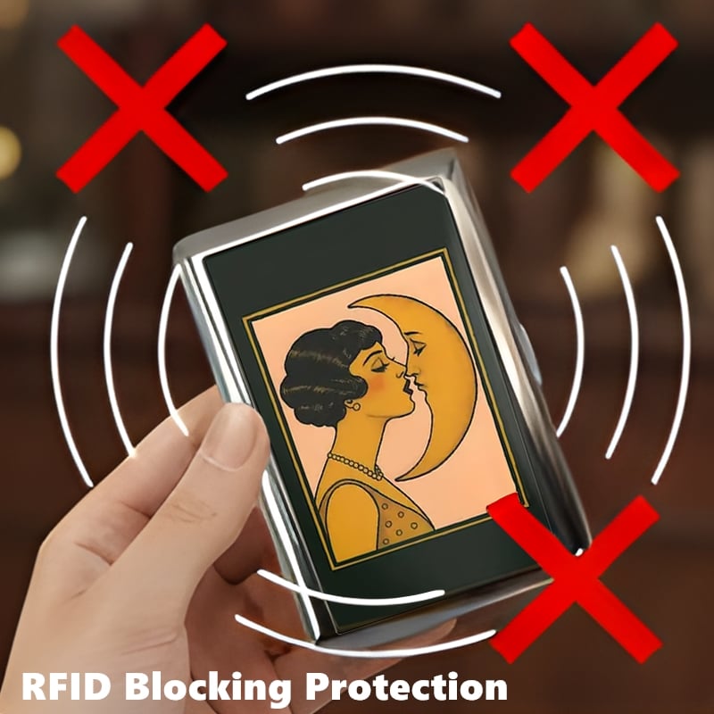 Vintage Art Deco Versatile Card & Cash Case With RFID Protection