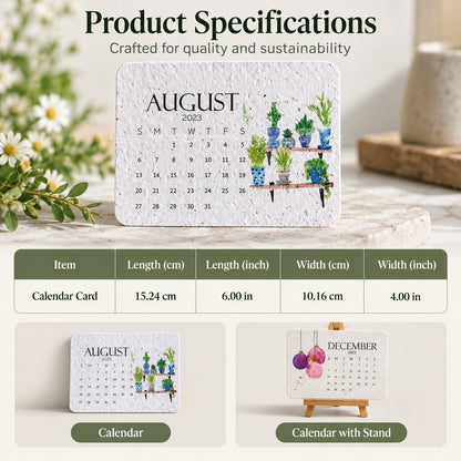 🌱Eco-Friendly Plantable “Timeless” Seed Calendar 2027