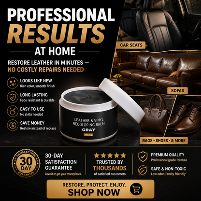 Leather & Vinyl Recoloring Balm Kit – Restore Faded Seats, Sofas & Shoes
