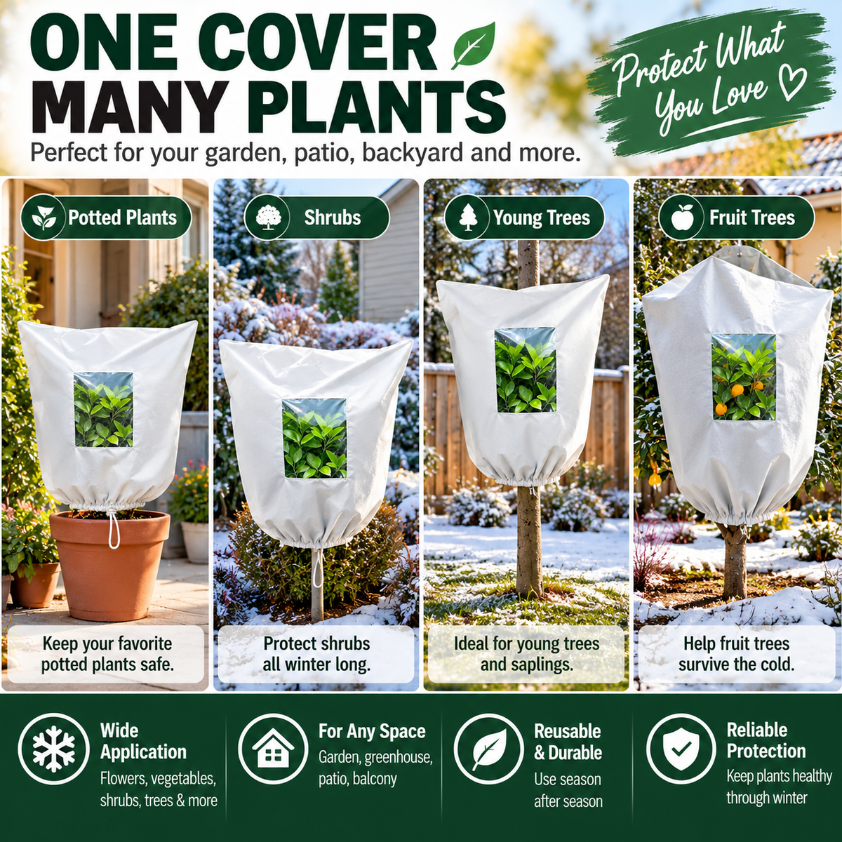 🌿 WINTER GARDEN ESSENTIAL | Reusable Plant Frost Protection Cover