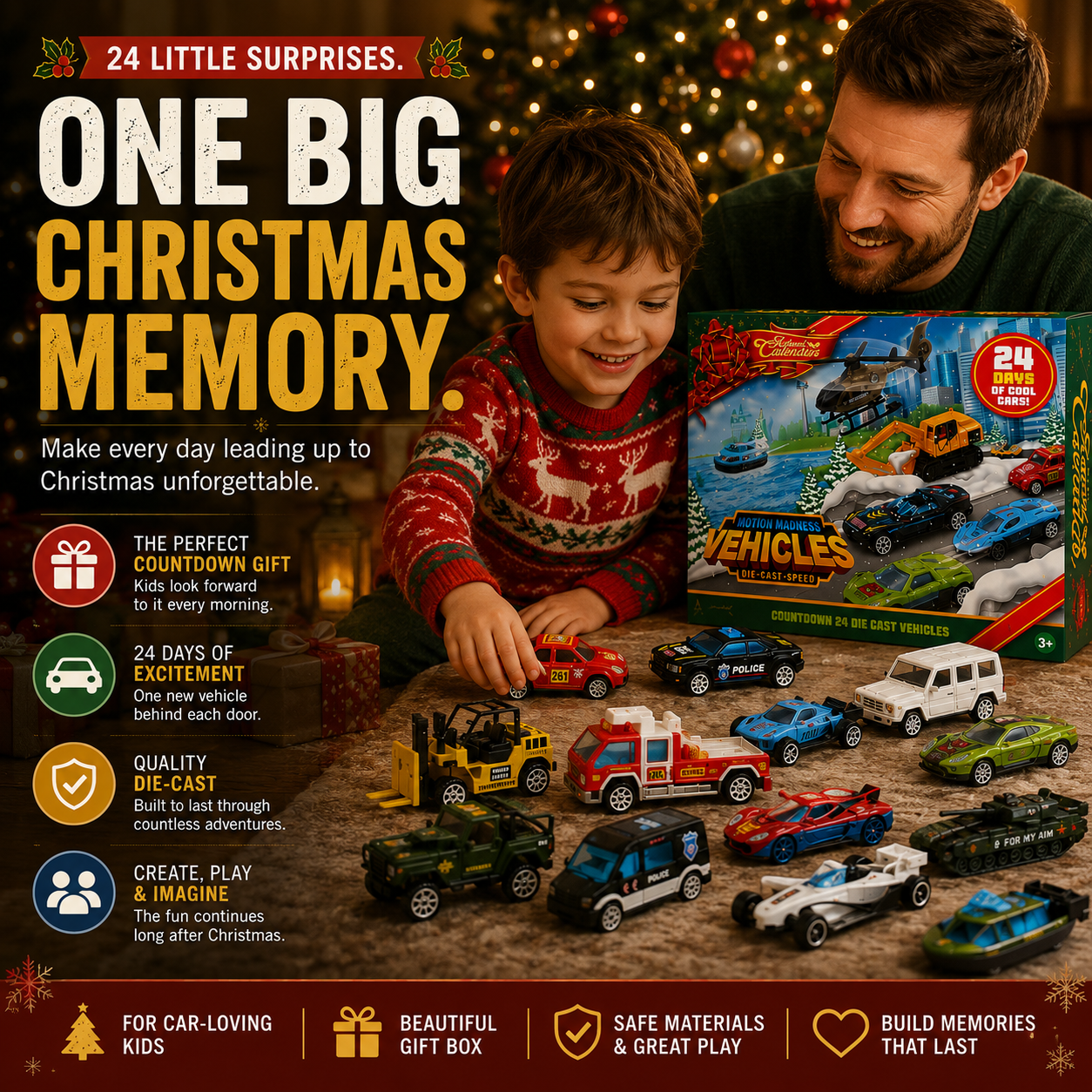 🔥 2026 Christmas Car Advent Calendar – 24 Surprises Before Christmas