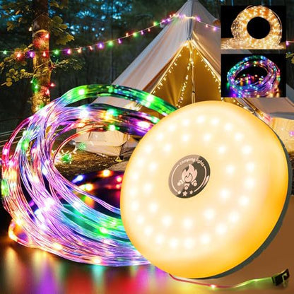 Magnetic Camping String Lights With Power Bank