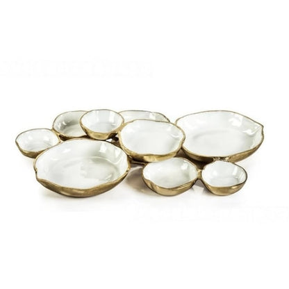 Gold 9 Cluster Decorative Bowls