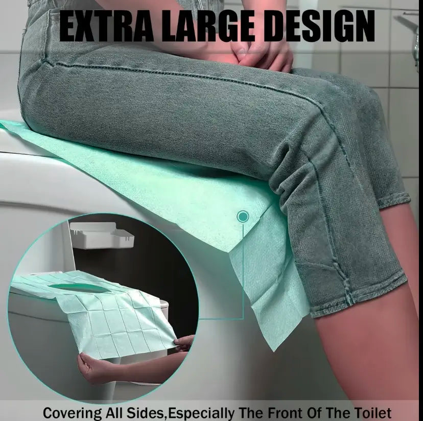 Disposable Toilet Seat Covers Waterproof 16x24in