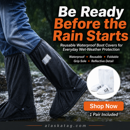 🌧️ Reusable Waterproof Boot Covers for Rain, Mud & Snow
