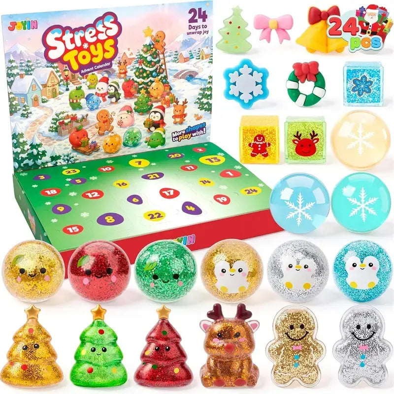 Advent Calendar 2026 Christmas Stress Relief Toy 24PCS Squeeze