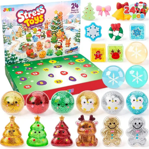 Advent Calendar 2026 Christmas Stress Relief Toy 24PCS Squeeze