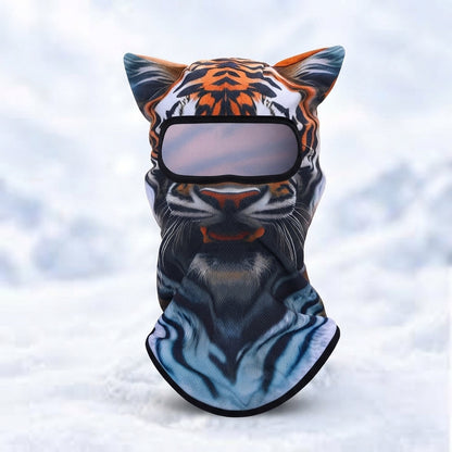 3D Cat Ski Mask with Ears – Funny Windproof Balaclava for Skiing & Festivals
