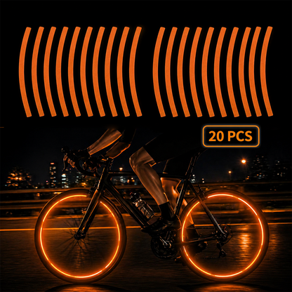 20pcs Reflective Stickersfor Bicycle, Car, Cycling, Bike, Motorcycle