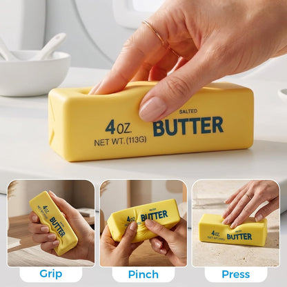🧈 2 PCS Crunchy Butter Bar Squishy Toys – Satisfying Sensory Fidget Set