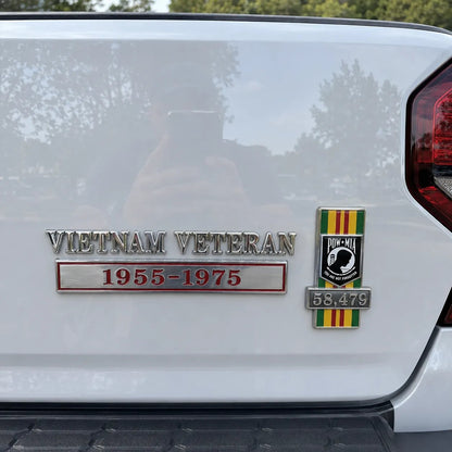 🎖️- Vietnam Veteran Tribute Car Emblem Metal Badge
