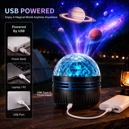 360° Smart Holographic Starry Sky Projector (HD Smart Dynamic 5D)