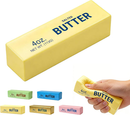 🧈 2 PCS Crunchy Butter Bar Squishy Toys – Satisfying Sensory Fidget Set