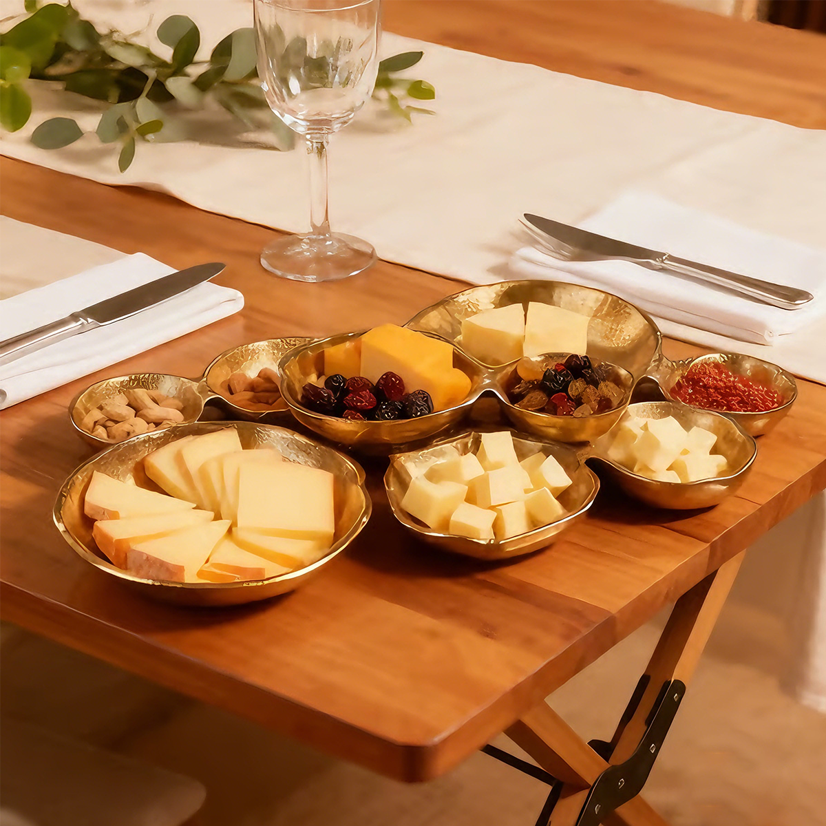 Gold 9 Cluster Decorative Bowls