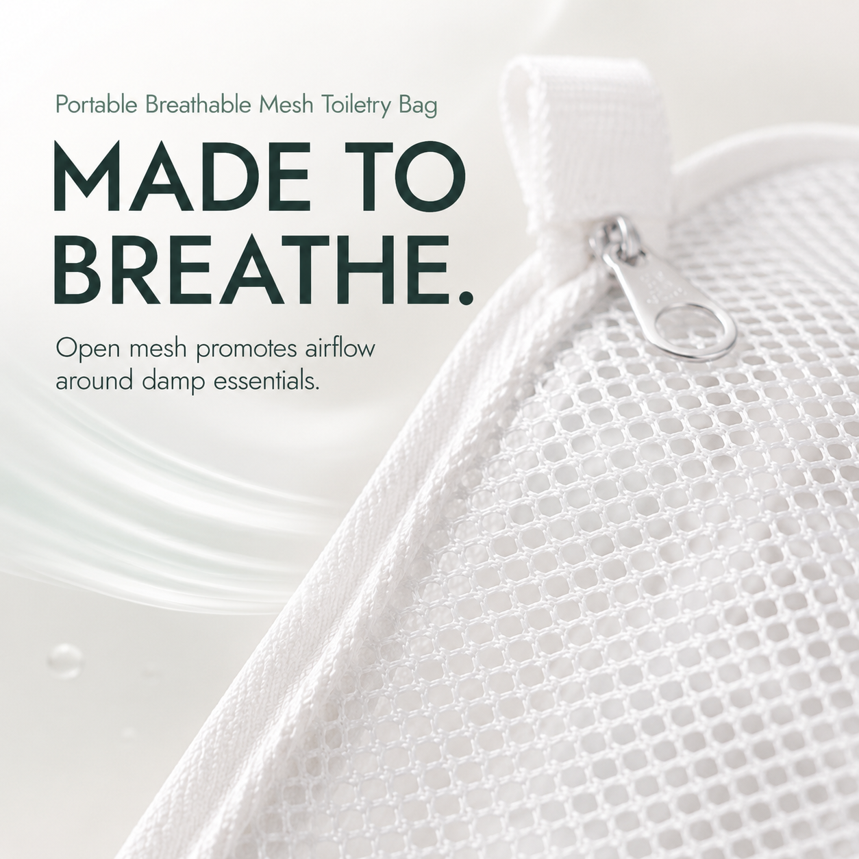 🧼 2-Pack Portable Quick-Dry Mesh Toiletry Bags