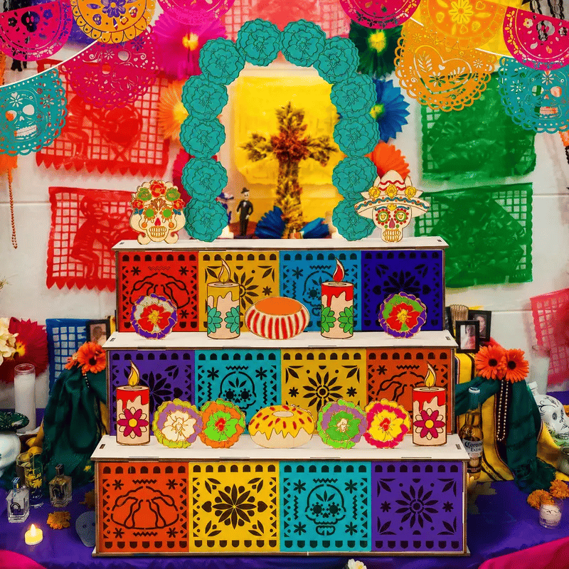 🏵️Day of the Dead Wooden Altar Display Set