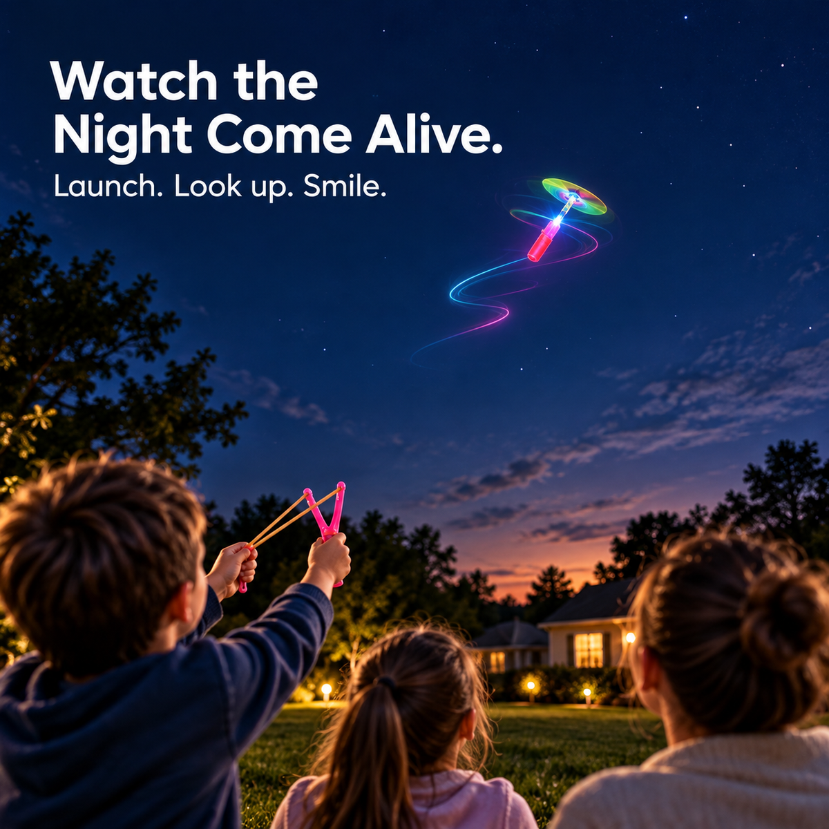 Illuminated Slingshot Flying Arrow