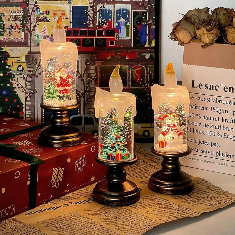Christmas Crystal Candle Lamp Ornaments
