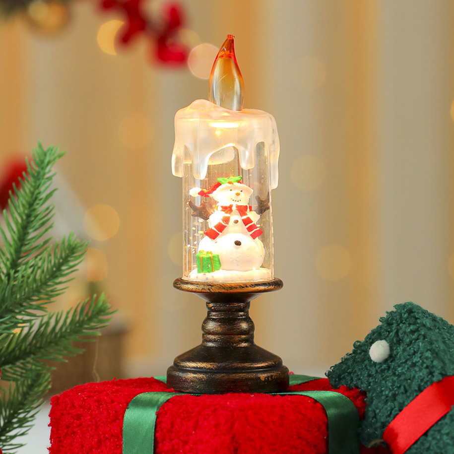 Christmas Crystal Candle Lamp Ornaments