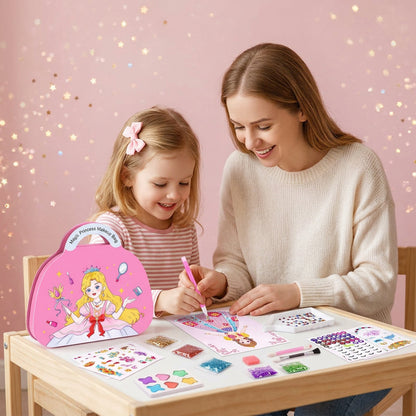 👗Special Diamond Painting & Princess Book Makeup Craft Kits Foil Art Books Set Play on Paper